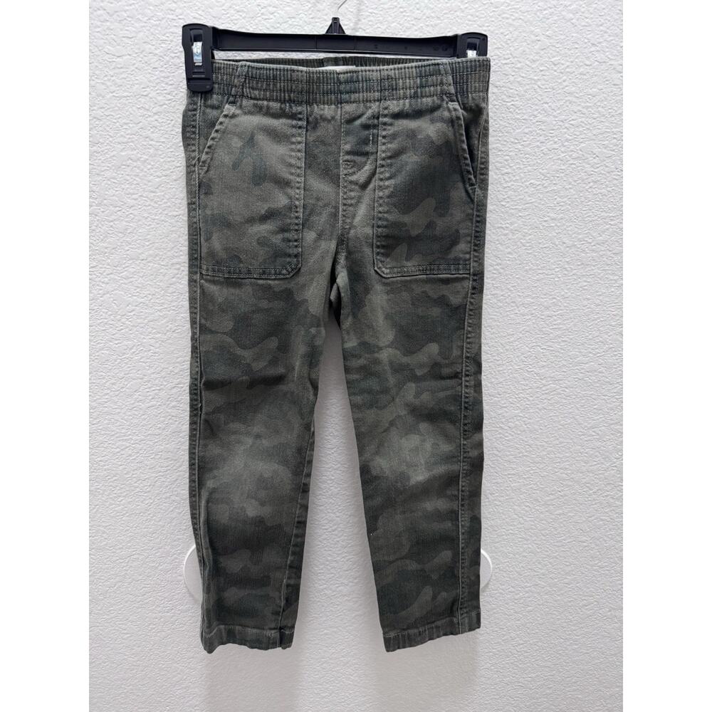 Levi Strauss Boys Camouflage Cargo Pants Elastic Waist Pockets Cotton Army